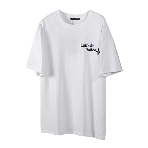 ルイヴィトン アルファベットロゴ刺繍半袖Tシャツ