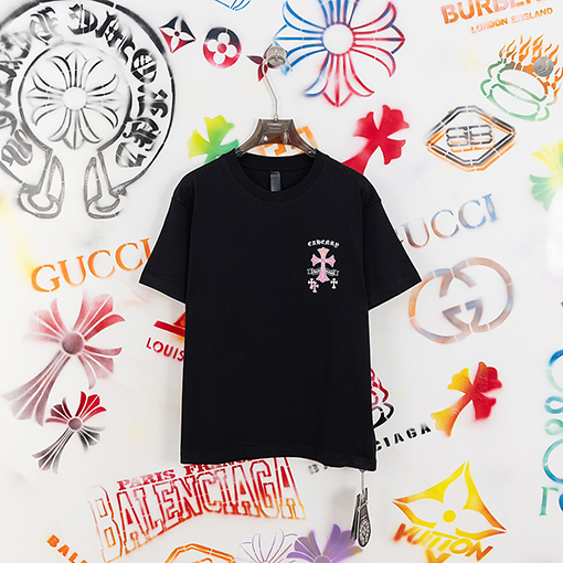 クロムハーツスーパーコピー  ぼかしプリントロゴ半袖Tシャツ