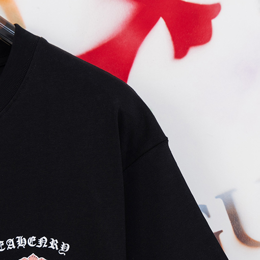 クロムハーツスーパーコピー  ぼかしプリントロゴ半袖Tシャツ