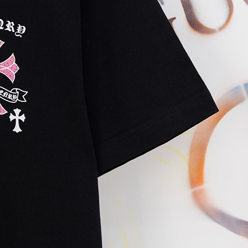 クロムハーツスーパーコピー  ぼかしプリントロゴ半袖Tシャツ