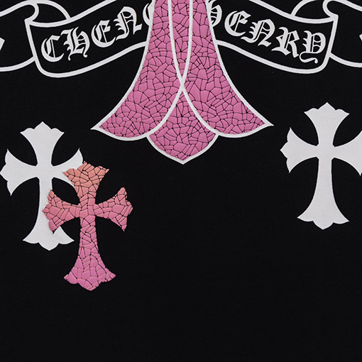 クロムハーツスーパーコピー  ぼかしプリントロゴ半袖Tシャツ