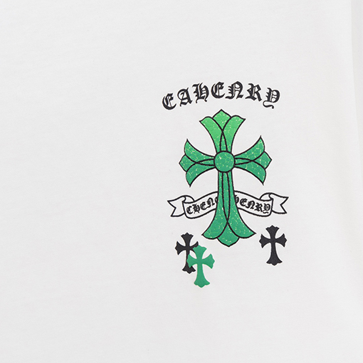 クロムハーツスーパーコピー  ぼかしプリントロゴ半袖Tシャツ