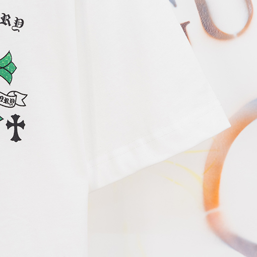 クロムハーツスーパーコピー  ぼかしプリントロゴ半袖Tシャツ