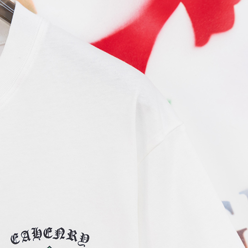 クロムハーツスーパーコピー  ぼかしプリントロゴ半袖Tシャツ