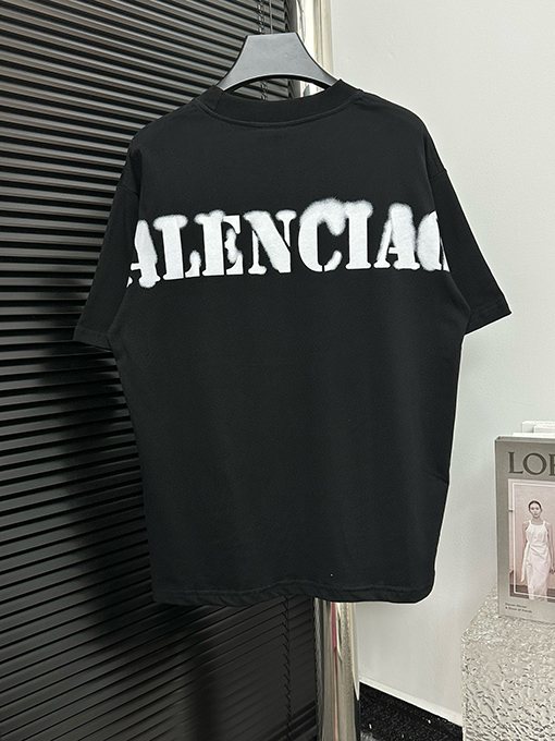 バレンシアガ  B ロゴインクジェット半袖Tシャツ