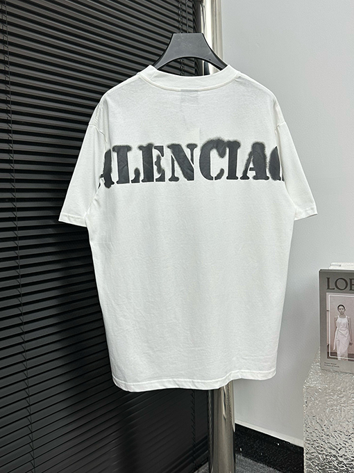 バレンシアガ  B ロゴインクジェット半袖Tシャツ