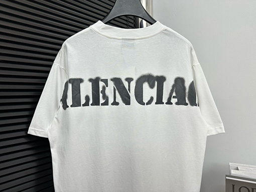 バレンシアガ  B ロゴインクジェット半袖Tシャツ