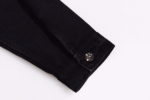 クロムハーツコピー  レザークロスレザー刺繍デニムジャケット