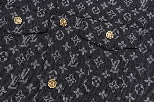 ルイヴィトン 赤い人の刺繍ジャカードデニムジャケット