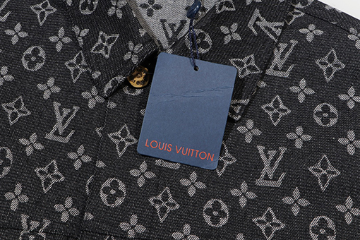 ルイヴィトン 赤い人の刺繍ジャカードデニムジャケット