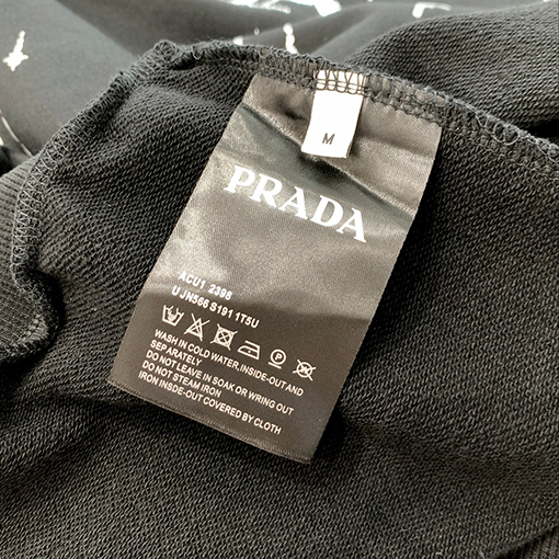 プラダ PRADAレターエレメントプリントクルーネックパーカー