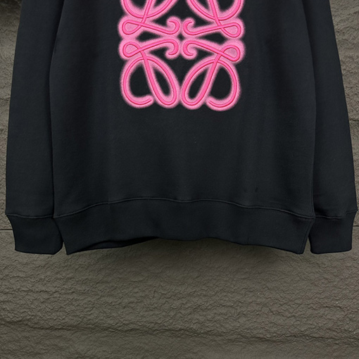 ロエベスーパーコピー 新しい万針刺繍アルファベットロゴカップルラウンドネックパーカー