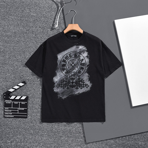 クロムハーツコピー 新しいラウンドネック半袖Tシャツ