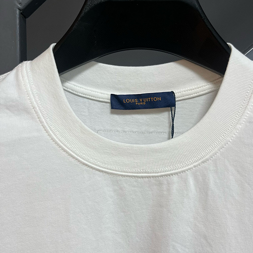 クロムハーツ レザーロゴフォームラウンドネック半袖Tシャツ