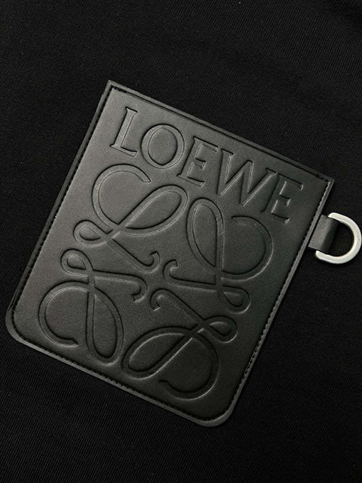 ロエベスーパーコピー ロゴレザーラベルパーカー