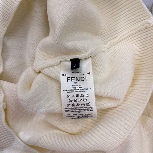 フェンディ ジャカードレターニットクルーネック長袖セーター