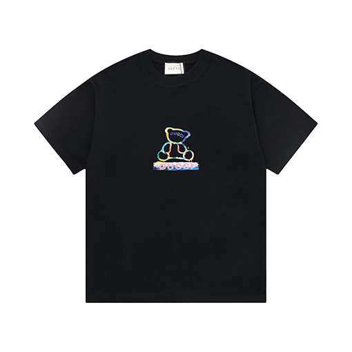 グッチ ロゴプリントパターンバックラベルデザインTシャツ