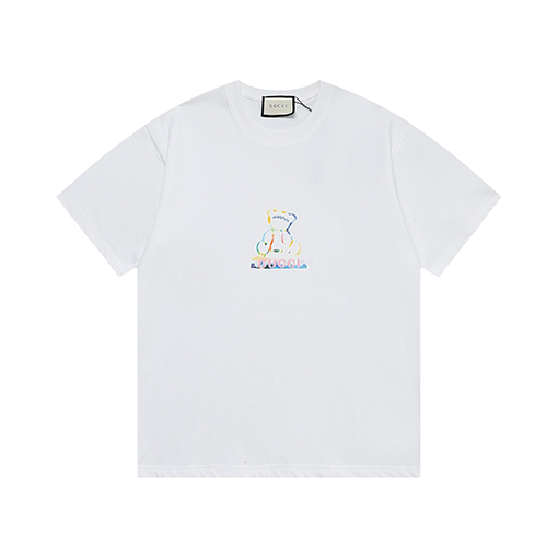 グッチ ロゴプリントパターンバックラベルデザインTシャツ