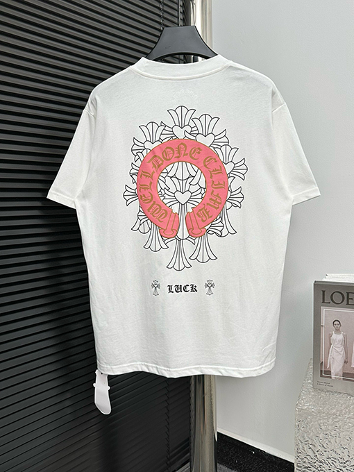 クロムハーツコピー サンスクリット語のラウンドネックTシャツ