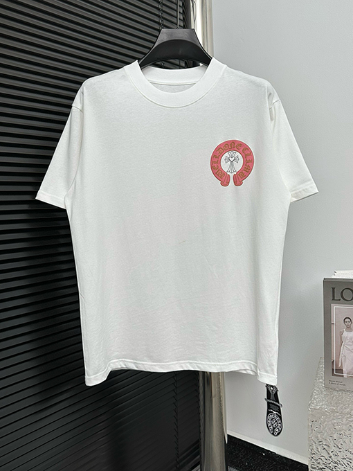 クロムハーツコピー サンスクリット語のラウンドネックTシャツ