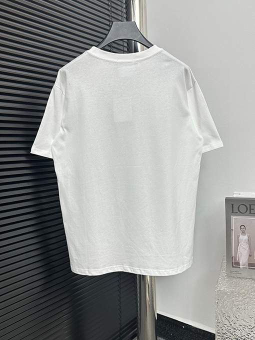 フェンディスーパーコピー ロゴラインプリントTシャツ半袖Tシャツ