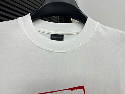 バレンシアガXシュプリーム コラボ落書きオフセット半袖Tシャツ