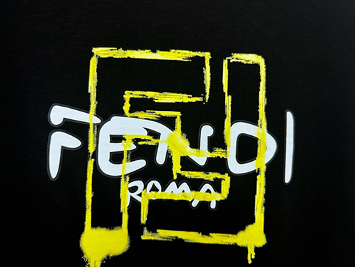 フェンディコピー コットン プリントTシャツ半袖Tシャツ