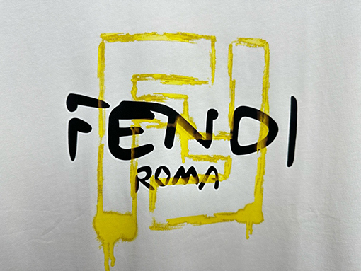 フェンディコピー コットン プリントTシャツ半袖Tシャツ