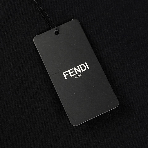 フェンディ カラーブロック文字プリント半袖Tシャツ