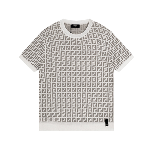 フェンディスーパーコピー ジャカードニット半袖Tシャツ