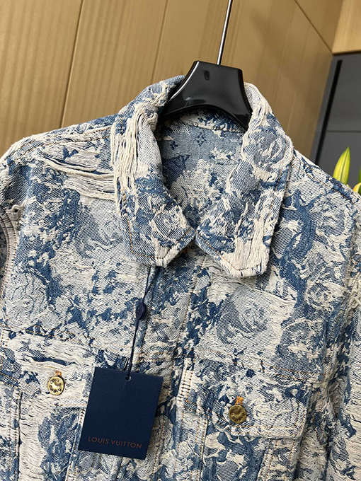 ルイヴィトン 新しい花のバラのジャカードデニムジャケット
