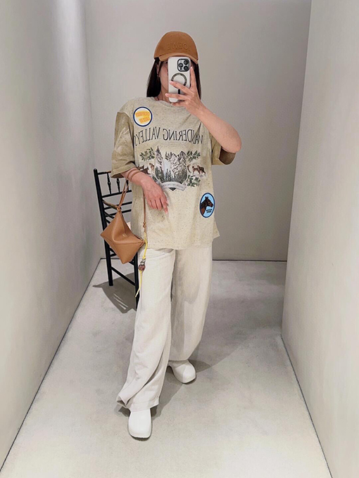 ロエベコピー 新しいプリント半袖Tシャツ