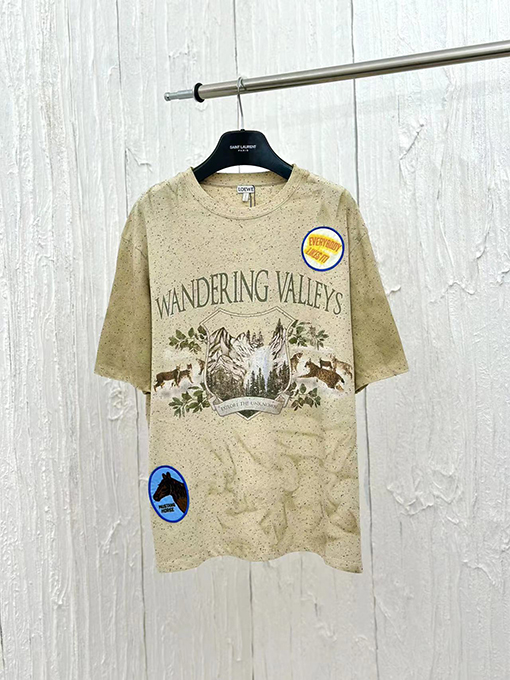 ロエベコピー 新しいプリント半袖Tシャツ