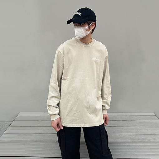 フィアオブゴッド  アルファベット綿長袖Tシャツ