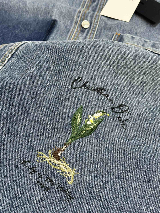 ディオール スズラン刺繍デニムシャツ