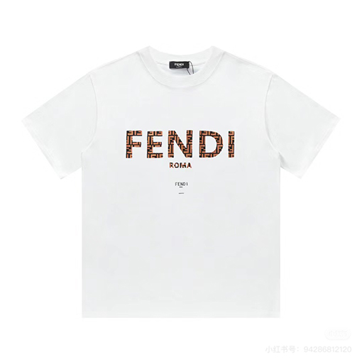 フェンディ ロゴロゴレタープリント半袖Tシャツ