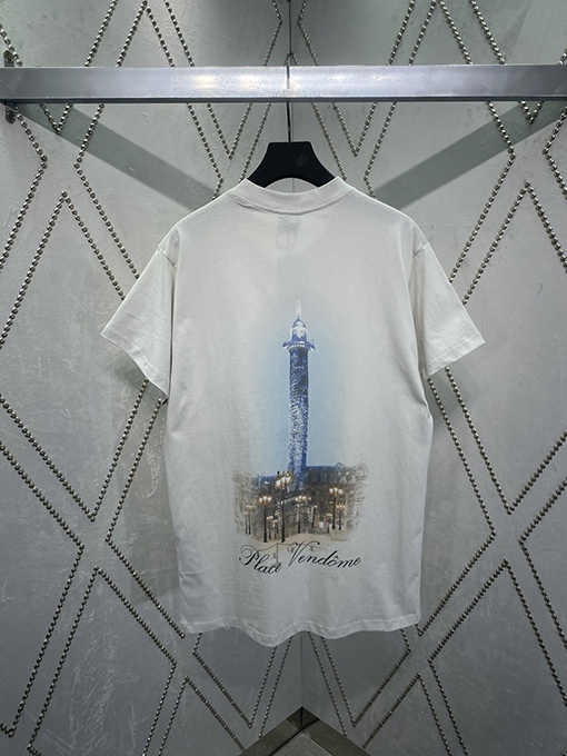 バレンシアガ 新しい夜景タワーゆったりプリントTシャツ