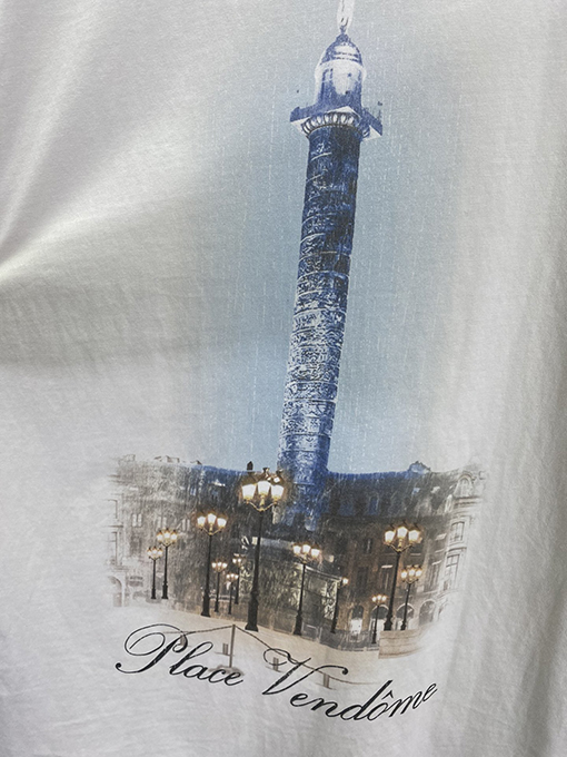 バレンシアガ 新しい夜景タワーゆったりプリントTシャツ