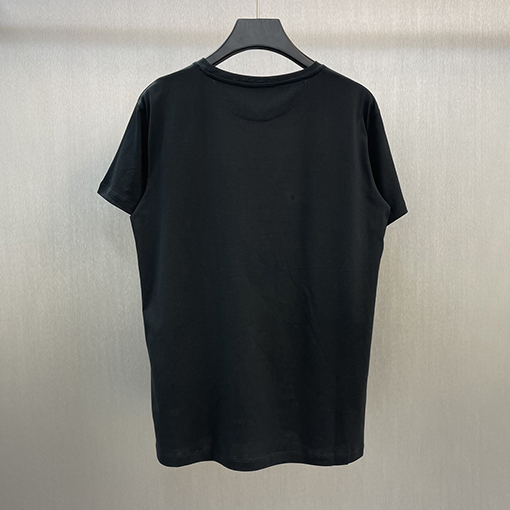 フェンディスーパーコピー 刺繍半袖ラウンドネックTシャツ