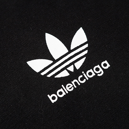 Balenciaga X Adidas スーパーコピー コラボレーションロゴプリント長袖シャツ