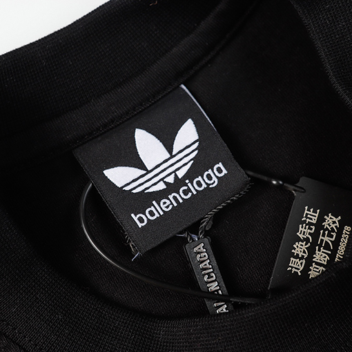 Balenciaga X Adidas スーパーコピー コラボレーションロゴプリント長袖シャツ