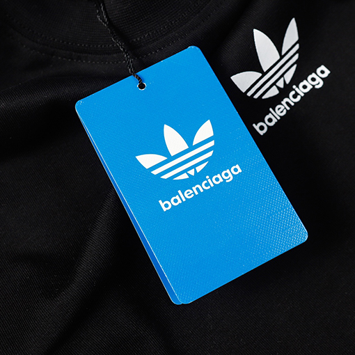 Balenciaga X Adidas スーパーコピー コラボレーションロゴプリント長袖シャツ