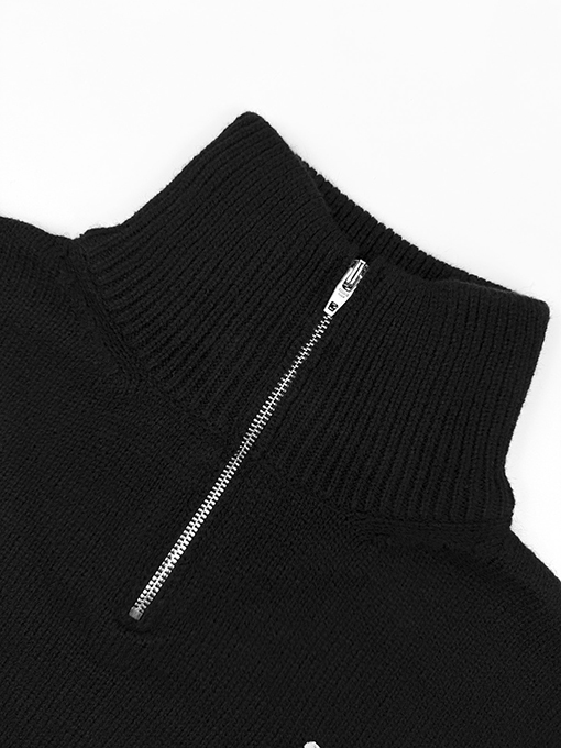 セリーヌ 胸の Celine ハーフジップ刺繍ニット