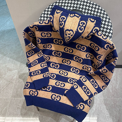 グッチピー  パッチワークロゴジャカードパーカー