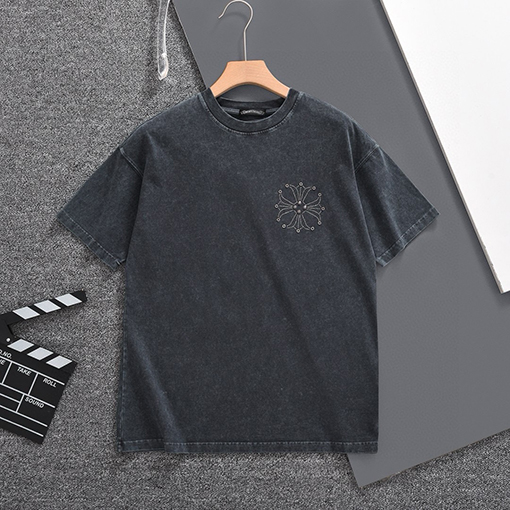 クロムハーツコピー 新しいファッションラウンドネック半袖Tシャツ