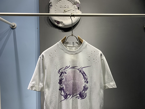 ジバンシイ 新しいリングファッションプリント擦り切れたTシャツ