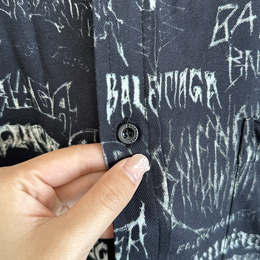 バレンシアガ DIY Metal Allover 大きいサイズのシャツ