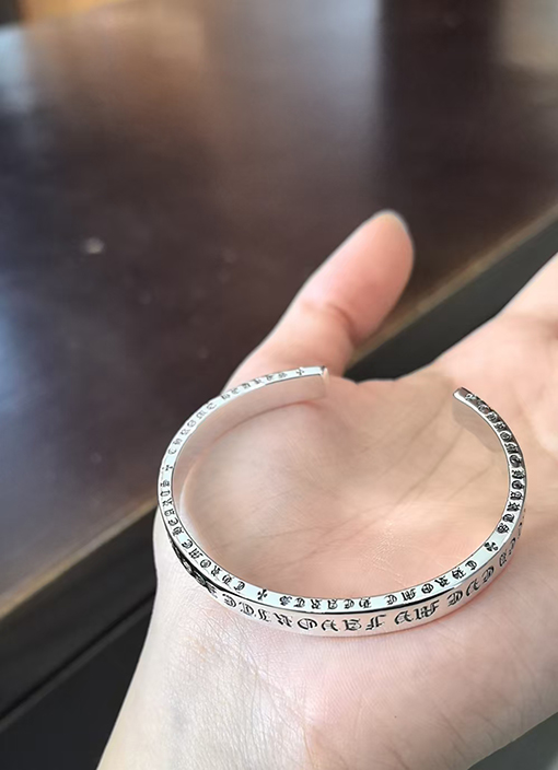 クロムハーツ ファッションシルバーブレスレット ロゴブレスレット