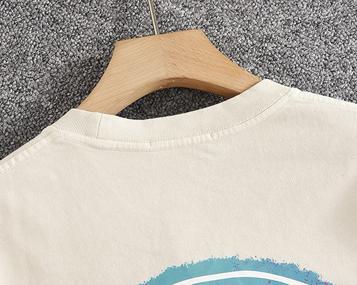 クロムハーツコピー 螺纹リブネックのショートスリーブTシャツ