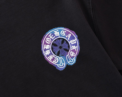 クロムハーツコピー 螺纹リブネックのショートスリーブTシャツ